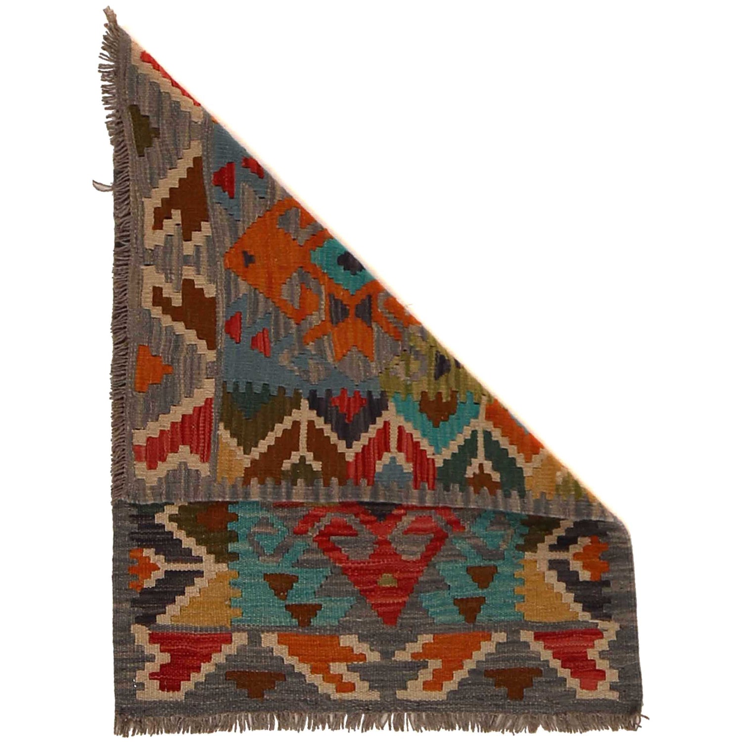 Handmade Vegetable Kelim 2' 2" x 2' 10" ft / 65 x 86 cm - No. B35115