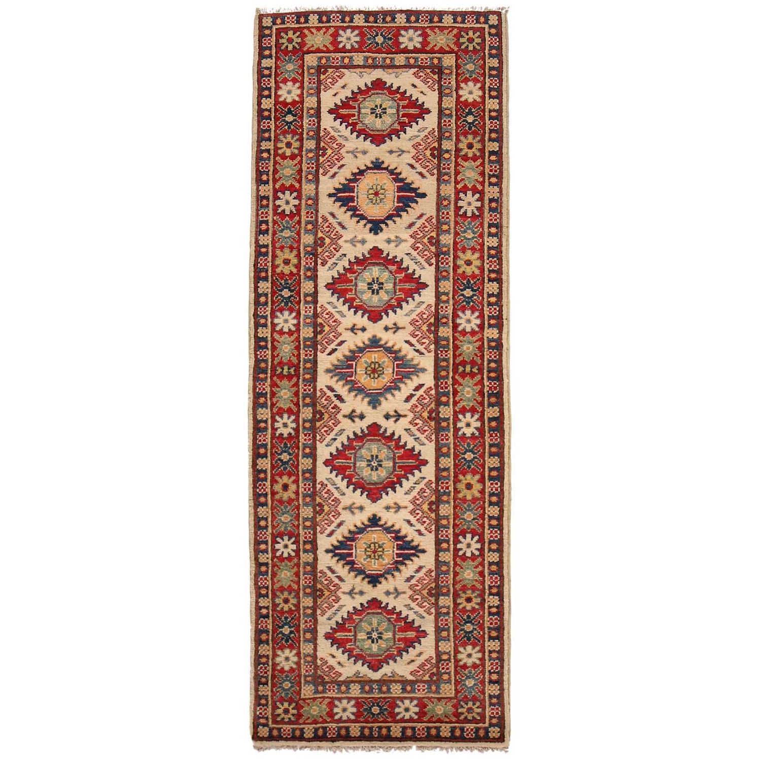 Oriental Kazak Runner Rug 1' 10" x 5' 8" ft / 57 x 172 cm - No. B35132