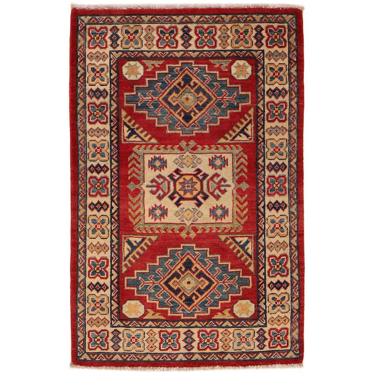 Hand knotted Kazak Rugs 2' 8" x 4' 2" ft / 81 x 126 cm - No. B35135