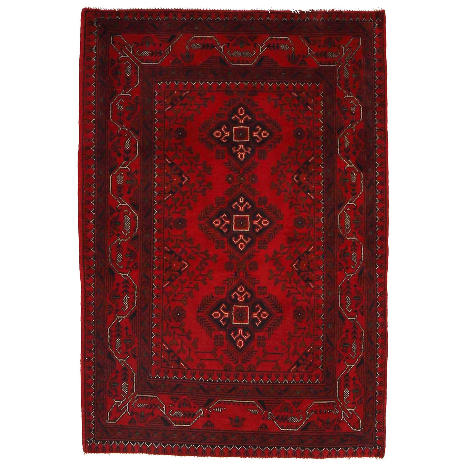 Handmade Khal Mohammadi Area Rug 3' 3" x 4' 9" ft / 100 x 145 cm - No. B35145