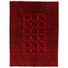 Handmade Red Afghan Filpa Area Carpet - Oriental Wool Rug 6' 10" x 9' 3" ft / 208 x 281 cm - No. B35148