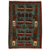 Handcrafted Afghan War Rug 2' 1" x 2' 11" ft / 63 x 88 cm - No. B35423