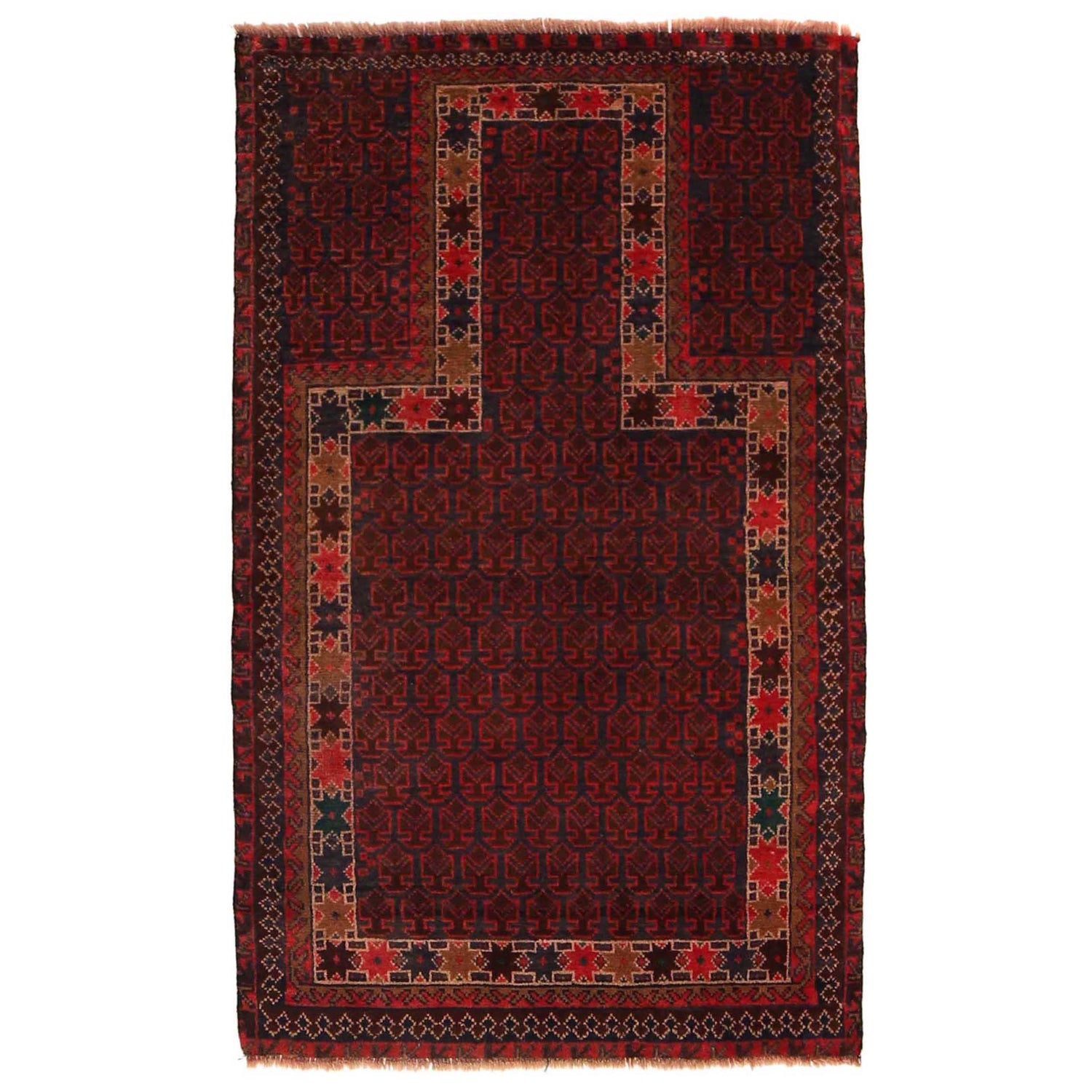 Fine Quality Prayer Rug 2' 9" x 4' 7" ft / 83 x 140 cm -No. B35439