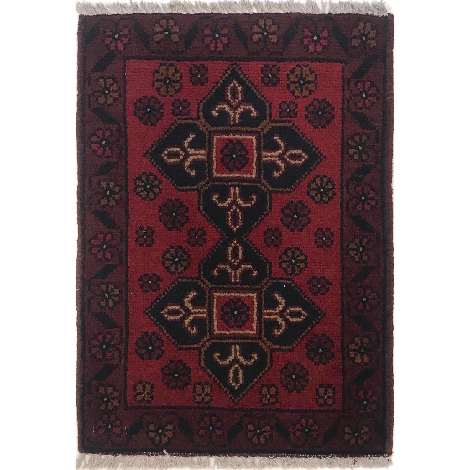 Handmade Mat 1' 5" x 1' 11" ft / 42 x 59 cm - No. B35701