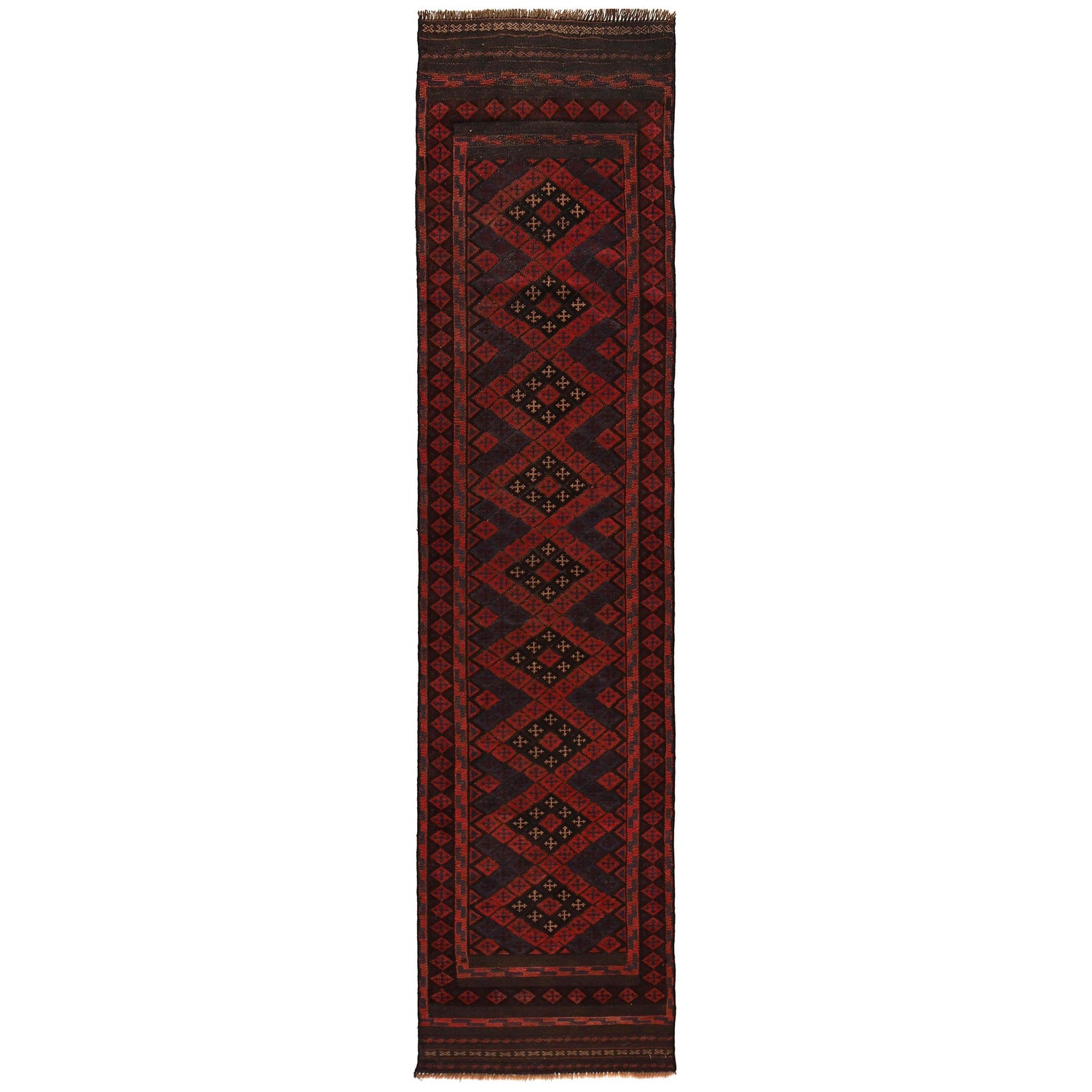 Multi Mashwani Short Runner 2' 1" x 8' 10" ft / 63 x 270 cm - No. B35815