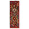 Multi Color ful Flat-Weave Wool Kilim Runner 1' 9" x 5' 1" ft / 54 x 155 cm - No. B35875
