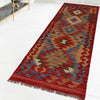 Multi Color ful Flat-Weave Wool Kilim Runner 1' 9" x 5' 1" ft / 54 x 155 cm - No. B35875
