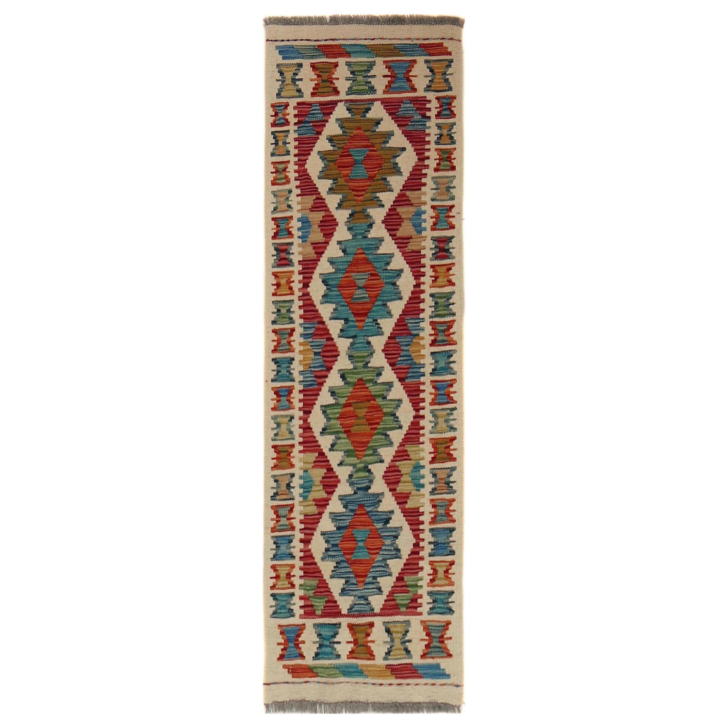 Short Kilim Runner 1' 8" x 4' 11" ft / 50 x 150 cm - No. B35886
