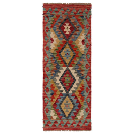 Handmade Vegetable Kilim Runner 1' 9" x 4' 11" ft / 53 x 149 cm - No. B35888