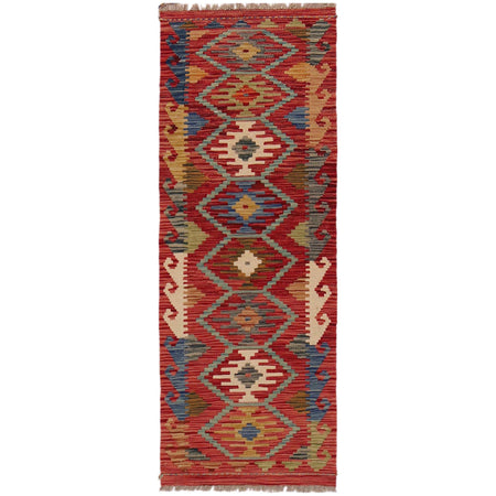 Handmade Vegetable Kelim Runner 1' 9" x 4' 11" ft / 53 x 150 cm - No. B35889