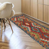 Hand Knotted Afghan Style Kilim Runner 1' 8" x 4' 10" ft / 52 x 148 cm - No. B35890