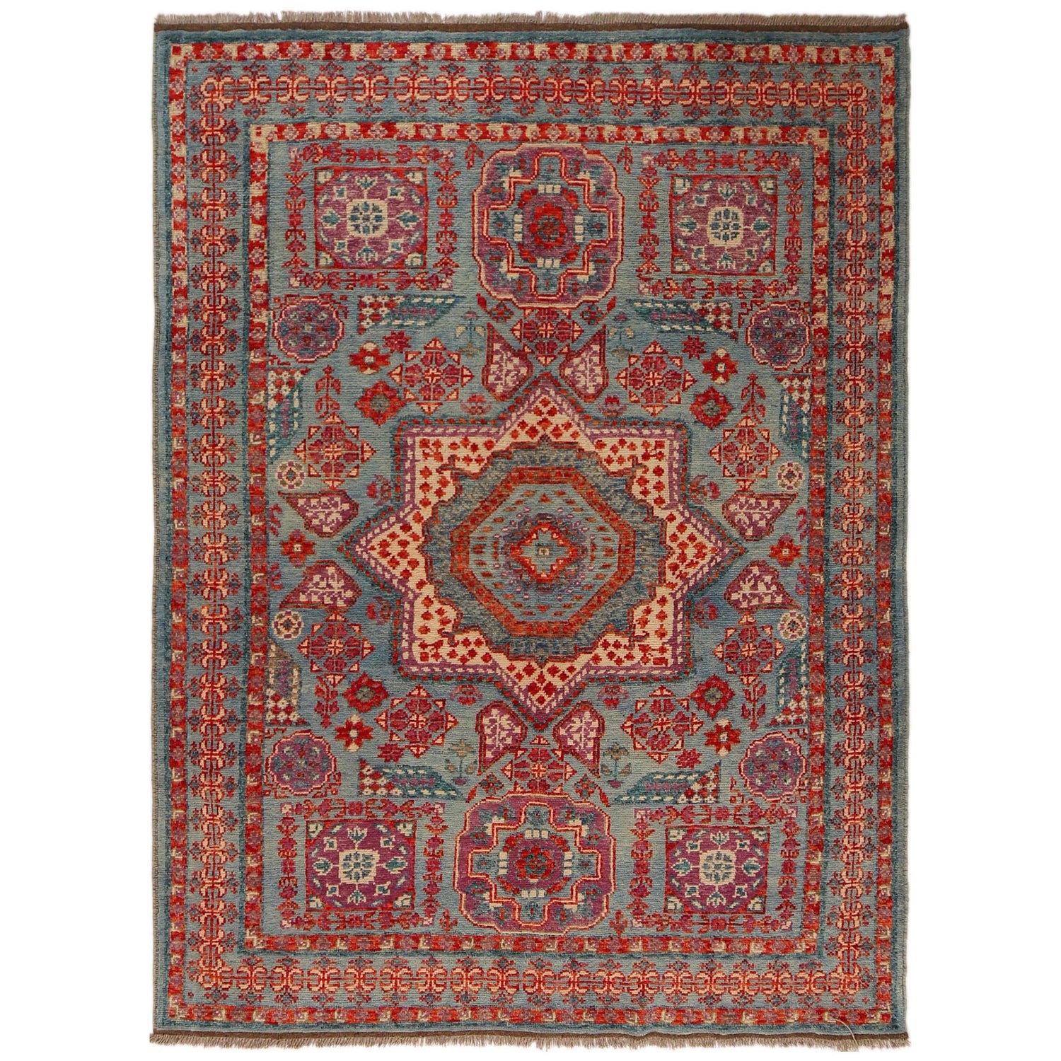 Oriental Mamluk Area Rug 5' 7" x 7' 8" ft / 171 x 233 cm - No. B36515