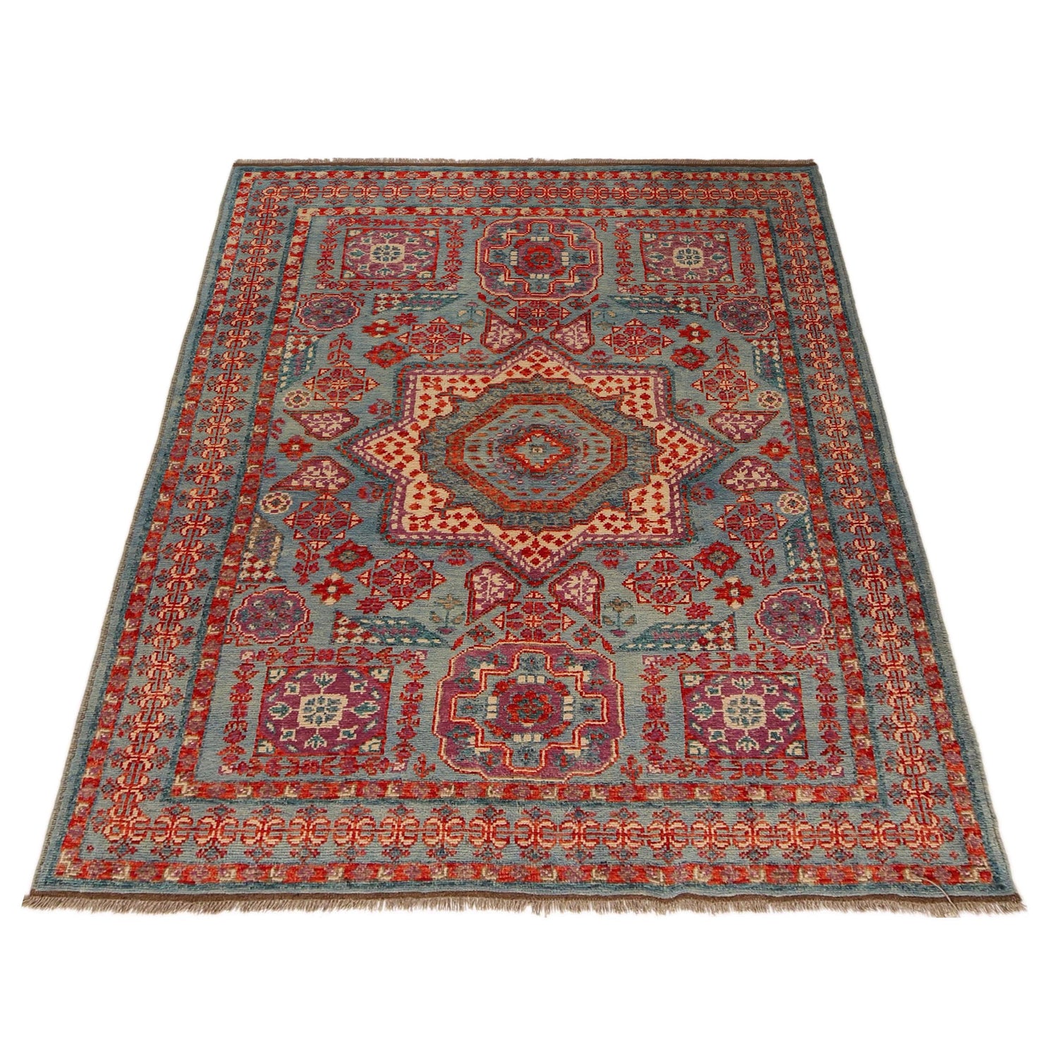 Oriental Mamluk Area Rug 5' 7" x 7' 8" ft / 171 x 233 cm - No. B36515
