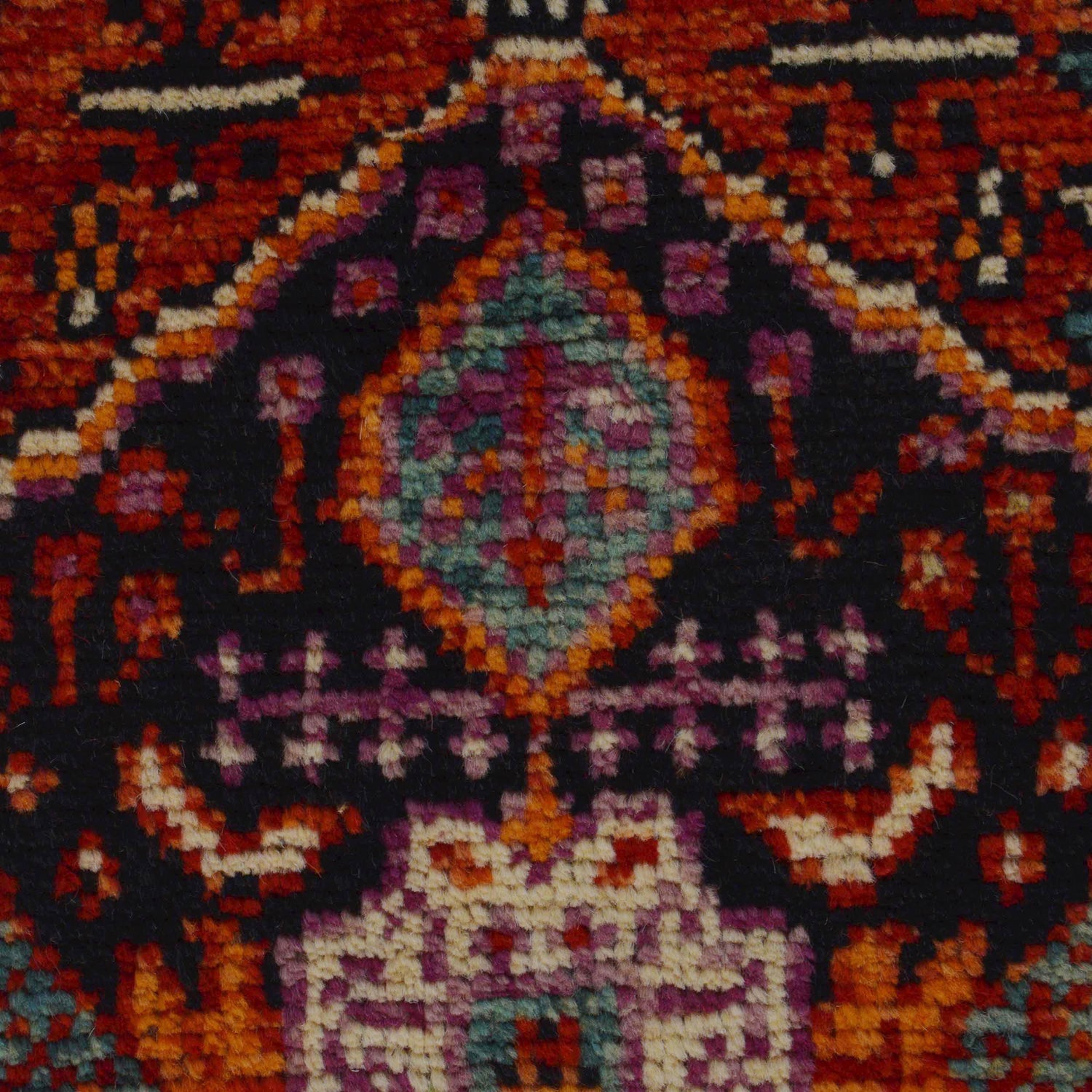 Rich Red Color Shiraz Carpet Runner 2' 8" x 9' 5" ft / 81 x 287 cm - No. B36516