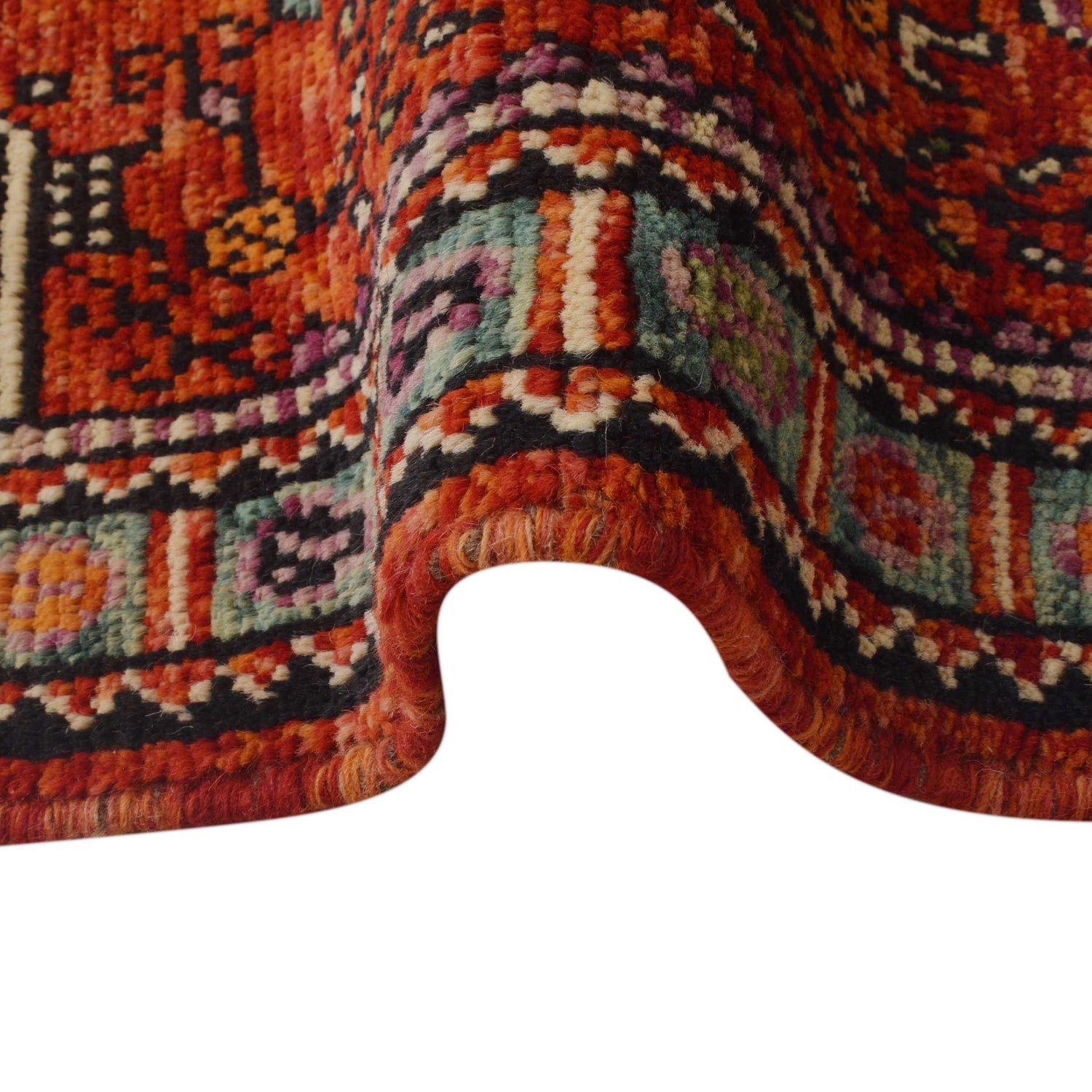 Rich Red Color Shiraz Carpet Runner 2' 8" x 9' 5" ft / 81 x 287 cm - No. B36516