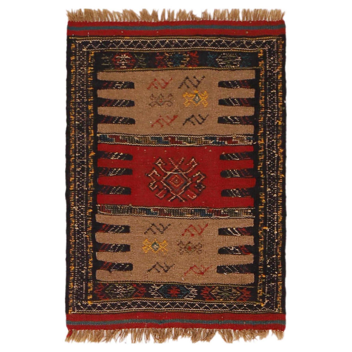 Hand Knotted Sufra Kilem 2' 1" x 2' 11" ft / 63 x 90 cm - No. B36528
