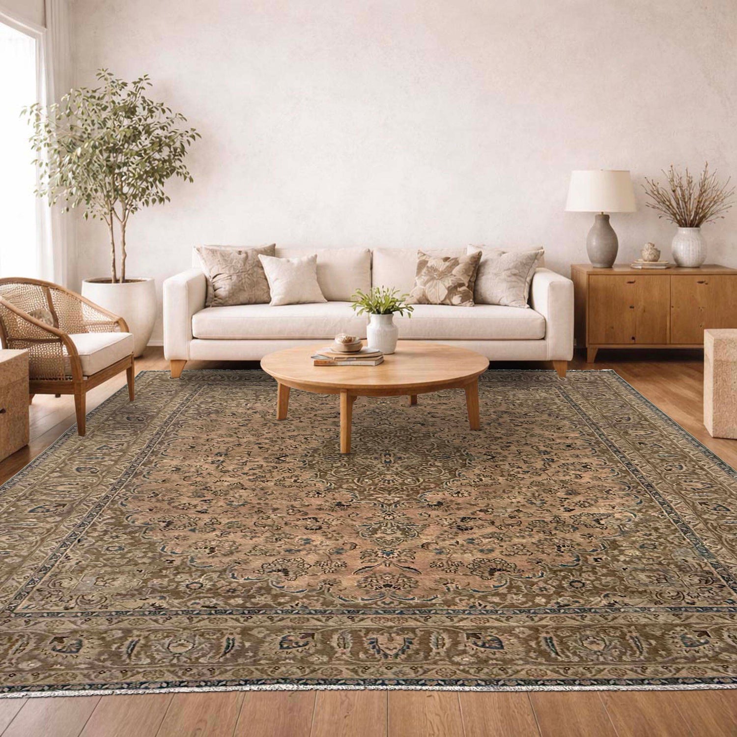 Persian Floral Design Rug 9' 6" x 12' 3" ft / 289 x 373 cm - No. B39595a