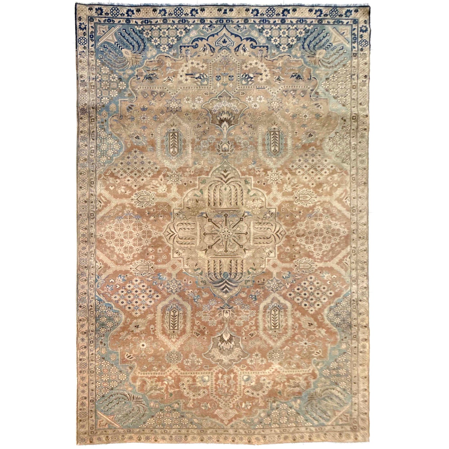 Persian Floral Design Rug 6' 9" x 10' 6" ft / 206 x 321 cm - No. B39596a