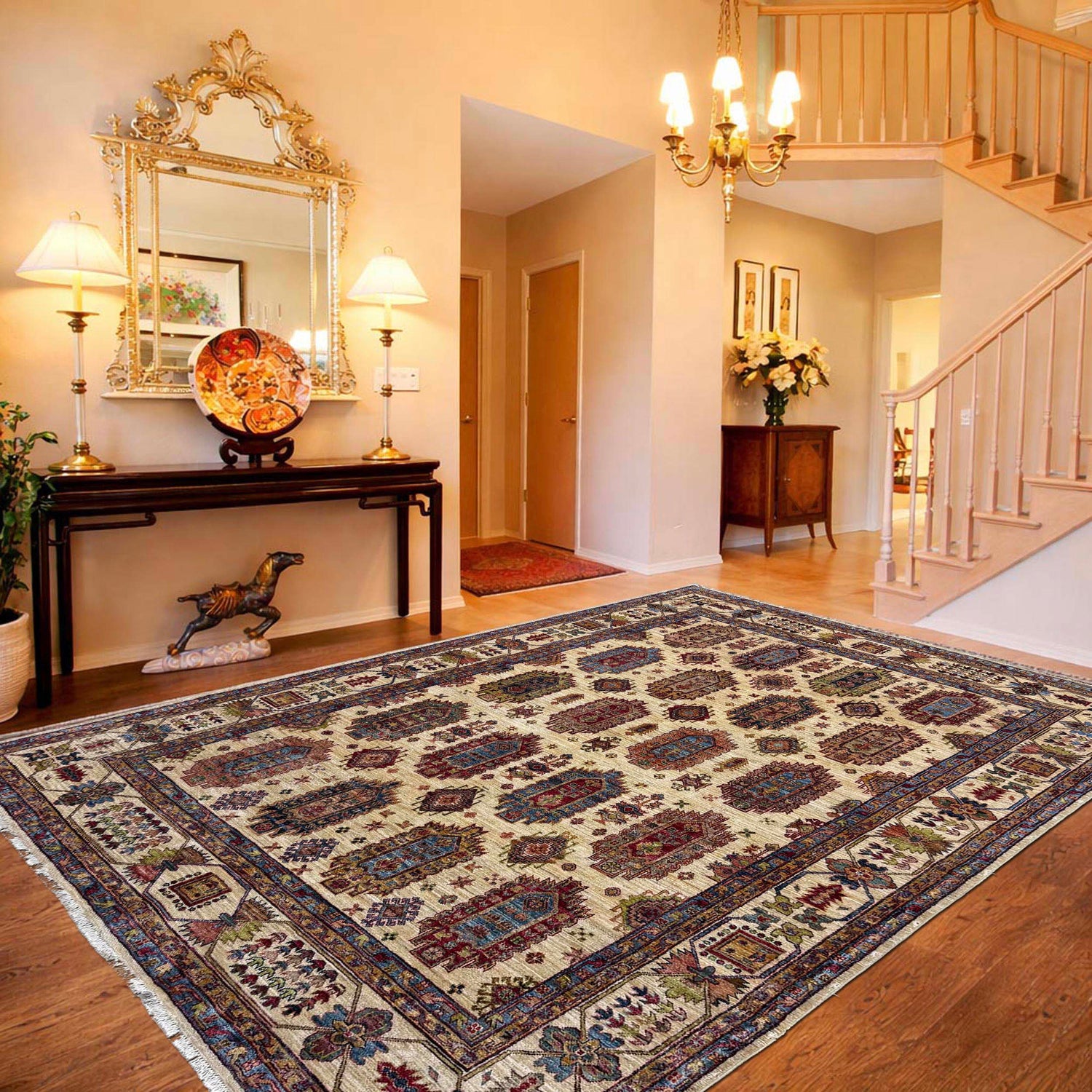 Luxury Fine Waziri Carpet 6' 8" x 9' 5" ft / 202 x 286 cm - No. B39603
