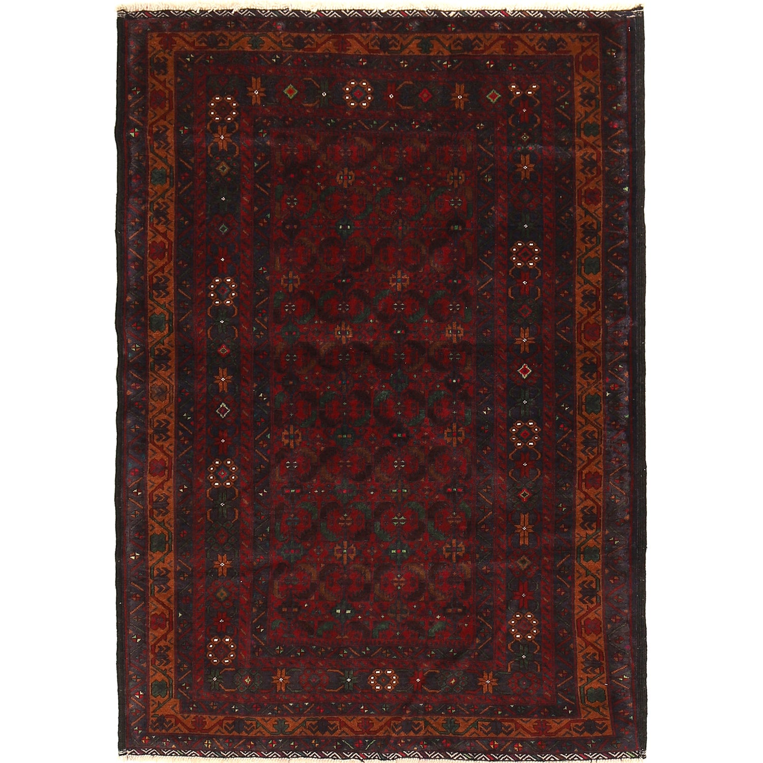 Baluch Short Rug 4' 3" x 6' 2" ft / 130 x 188 cm - No. G21460