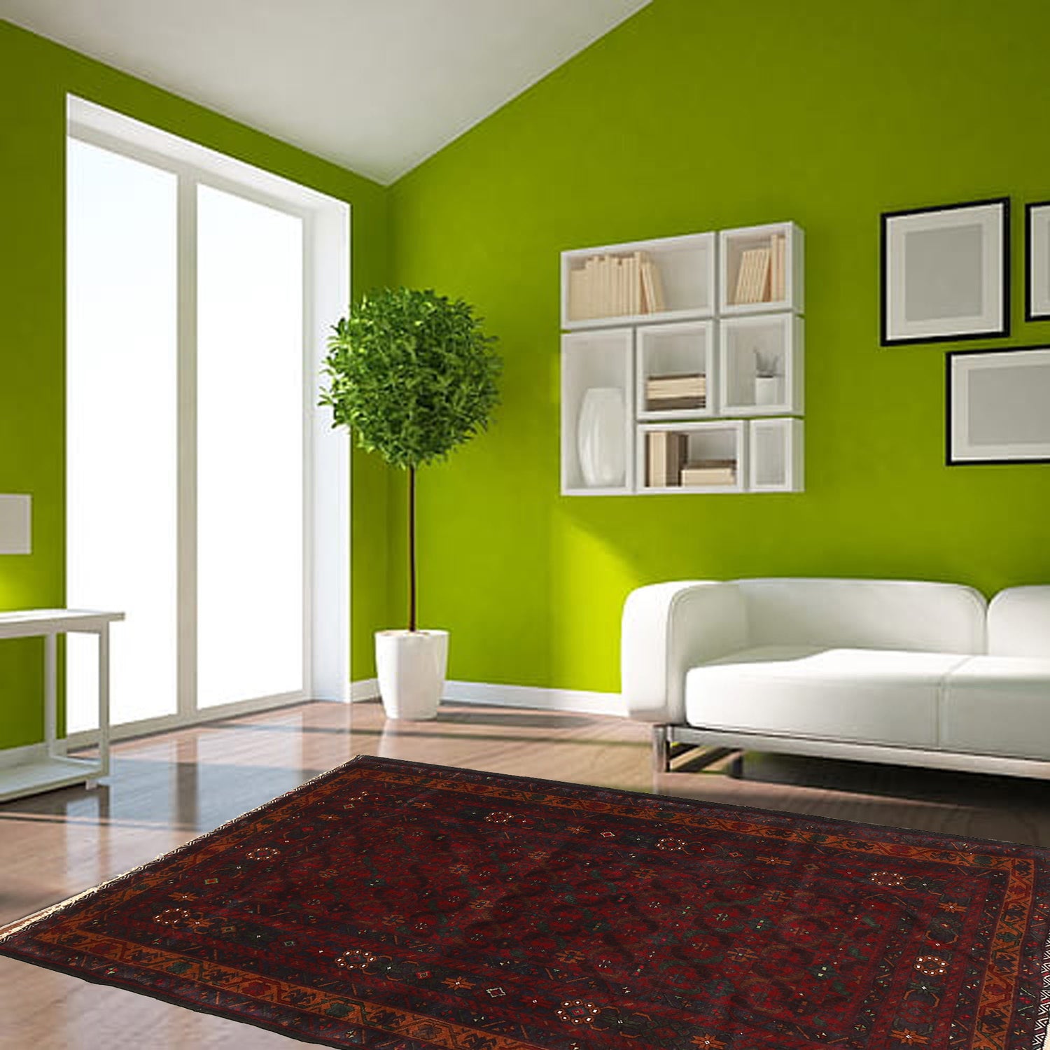 Baluch Short Rug 4' 3" x 6' 2" ft / 130 x 188 cm - No. G21460