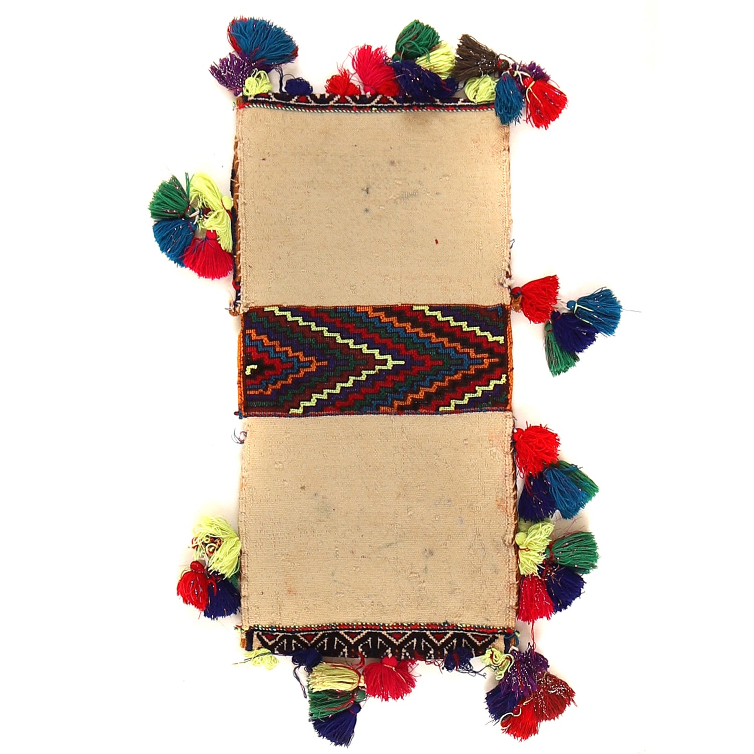 Afghan Baluch Saddle Bag Rug 1' 3" x 2' 4" ft / 38 x 72 cm - No. G22333