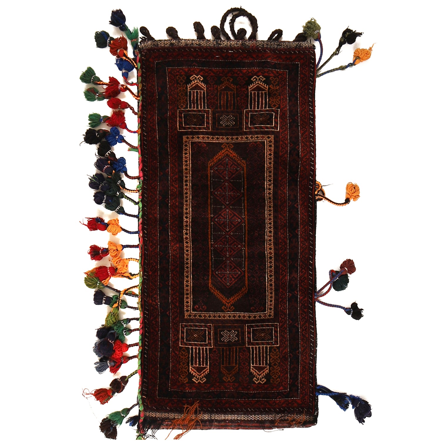 Arabic Style Floor Cushion Carpet 1' 8" x 3' 9" ft / 52 x 115 cm - No. G22344