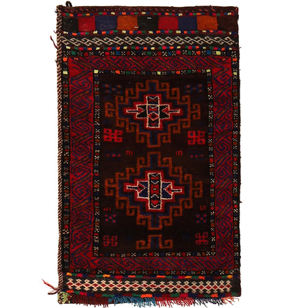 Hand Knotted Balisht Carpet 1' 9" x 2' 9" ft / 53 x 84 cm - No. G22346
