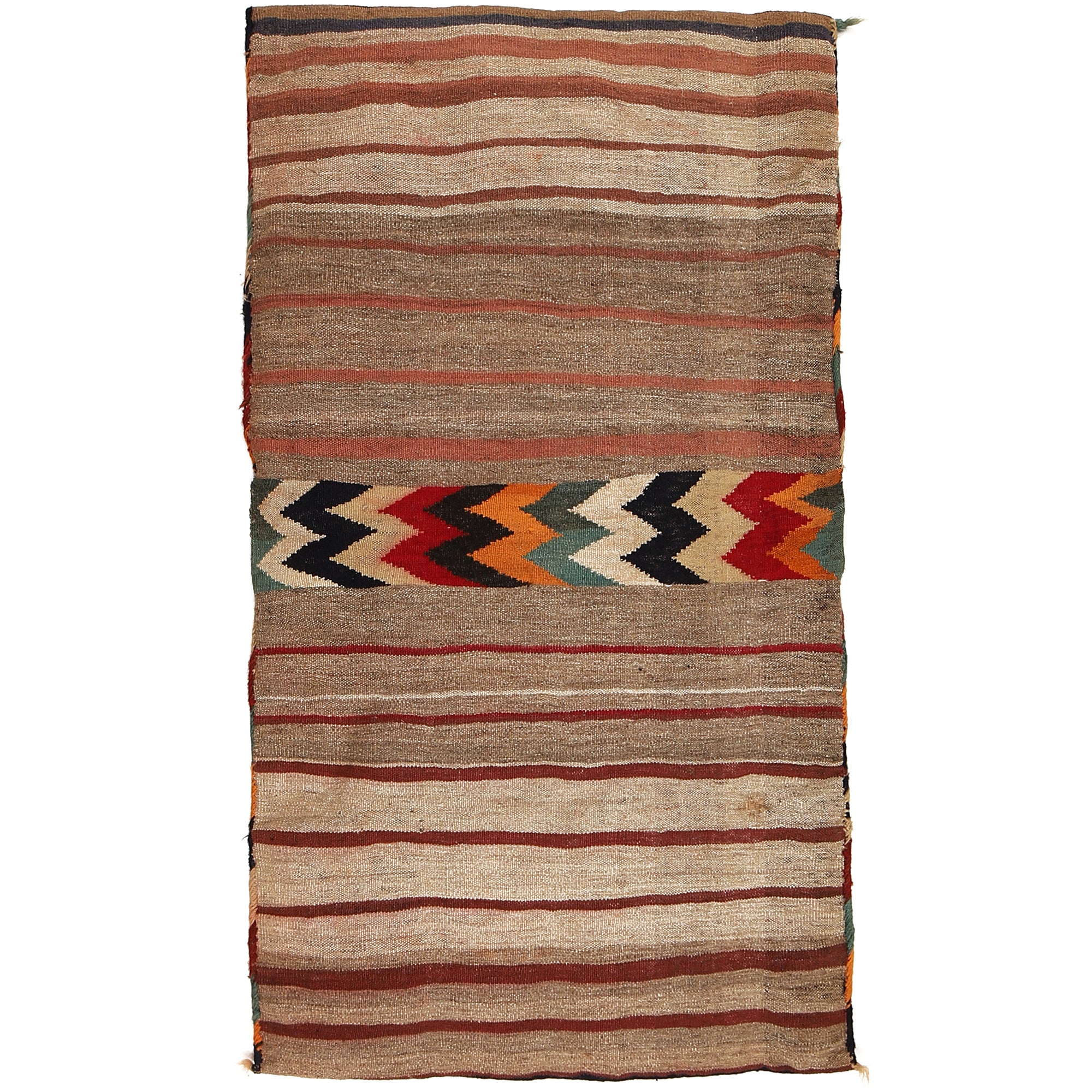 Hand Knotted Saddle Bag Area Kilim 2' 7" x 4' 8" ft / 79 x 143 cm - No. G22484