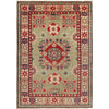 Green Color Kazak Rug 4' 0" x 6' 2" ft / 122 x 187 cm - No. G22649