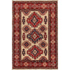 Hand knotted Kazak Carpet 3' 3" x 4' 10" ft / 98 x 147 cm - No. G22654