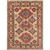 Ivory Color Kazak Rug 3' 7" x 4' 10" ft / 108 x 147 cm - No. G22659