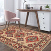 Ivory Color Kazak Rug 3' 7" x 4' 10" ft / 108 x 147 cm - No. G22659