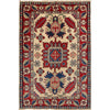 Red Color Kazak Rug 3' 4" x 4' 10" ft / 104 x 147 cm - No. G22709