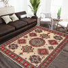 Hand Knotted Kazak Oriental Rug 8' 1" x 9' 8" ft / 247 x 294 cm - No. G22731