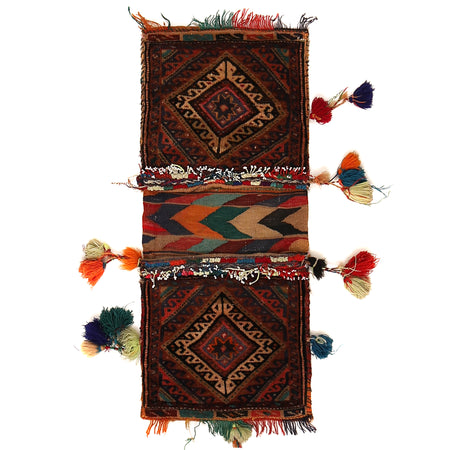 Handmade Saddle Bag Carpet 1' 3" x 2' 9" ft / 37 x 85 cm - No. G22734