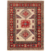 Hand knotted Kazak Carpet 3' 3" x 4' 5" ft / 99 x 135 cm - No. G22798