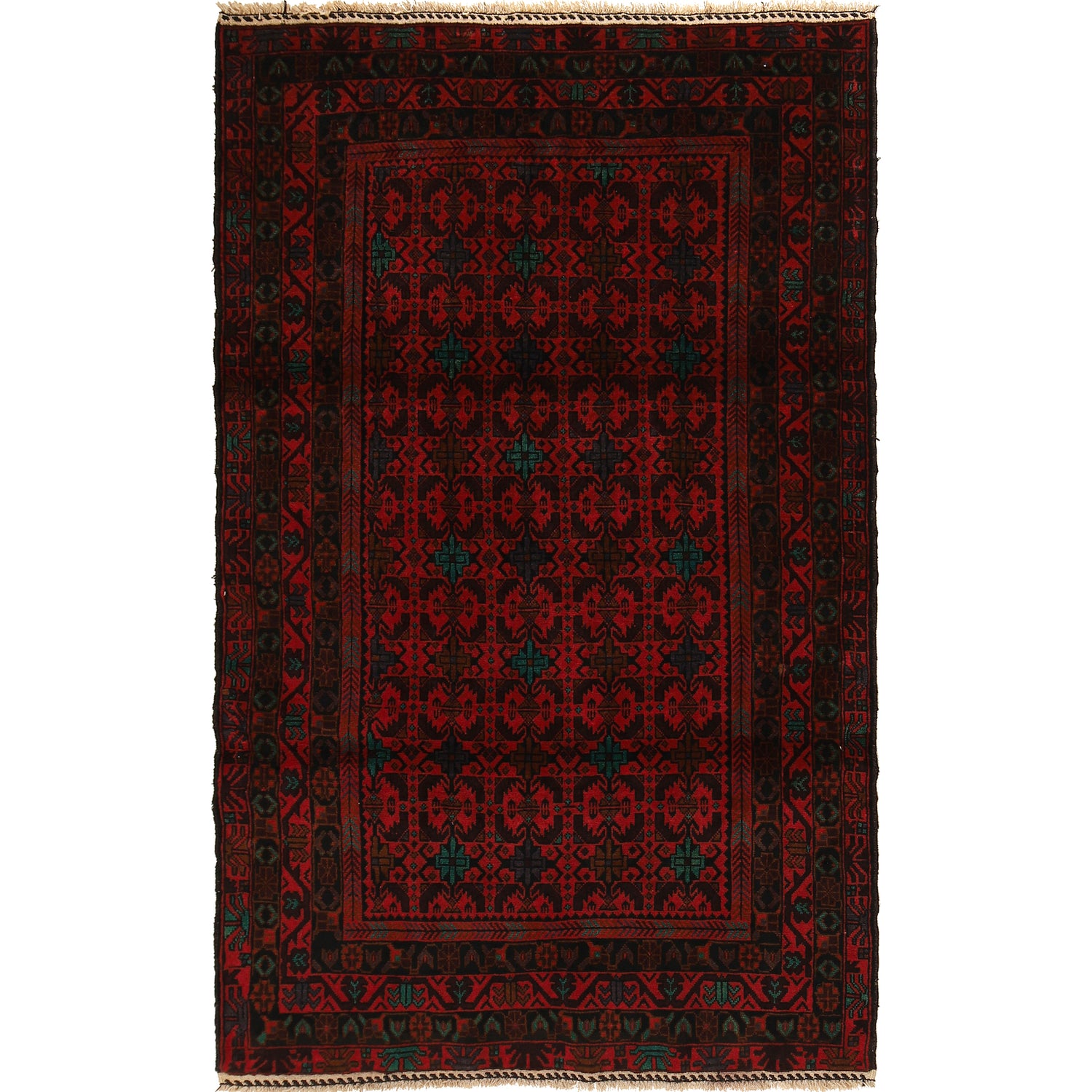 Traditional Baloch Rug 4' 2" x 6' 1" ft / 120 x 196 cm - No. G22893