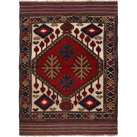 Handmade Barjista Kilim Rug 3' 9" x 5' 8" ft / 115 x 173 cm - No. G22905