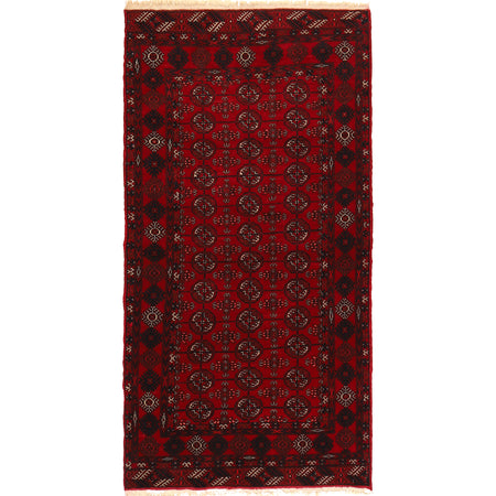 Hand Knotted Bokhara Runner Carpet 2' 10" x 5' 8" ft / 87 x 172 cm - No. G22927