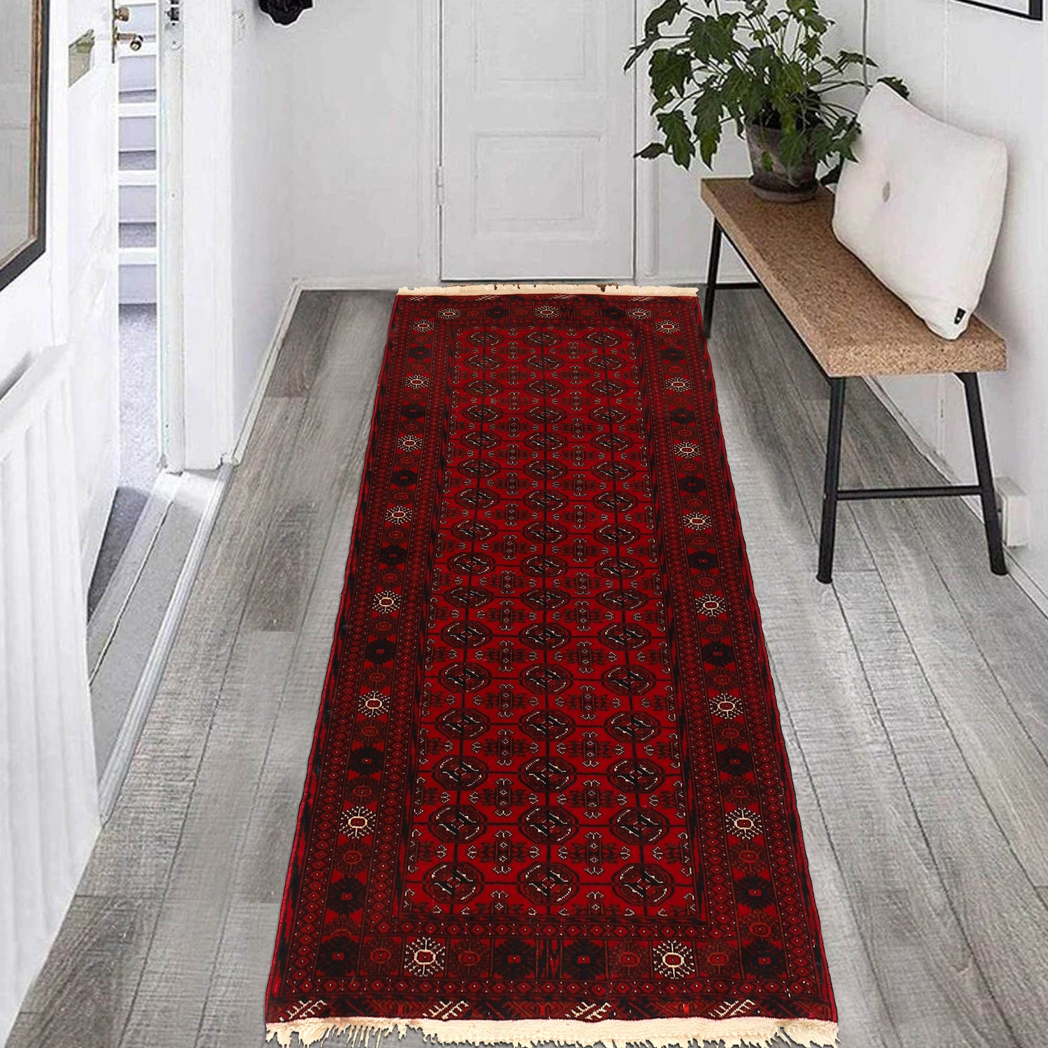Handmade Bukhara Runner Carpet 2' 9" x 5' 5" ft / 83 x 166 cm - No. G22928