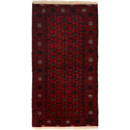 Maroon Bokhara Runner Rug 2' 11" x 5' 5" ft / 88 x 166 cm - No. G22932