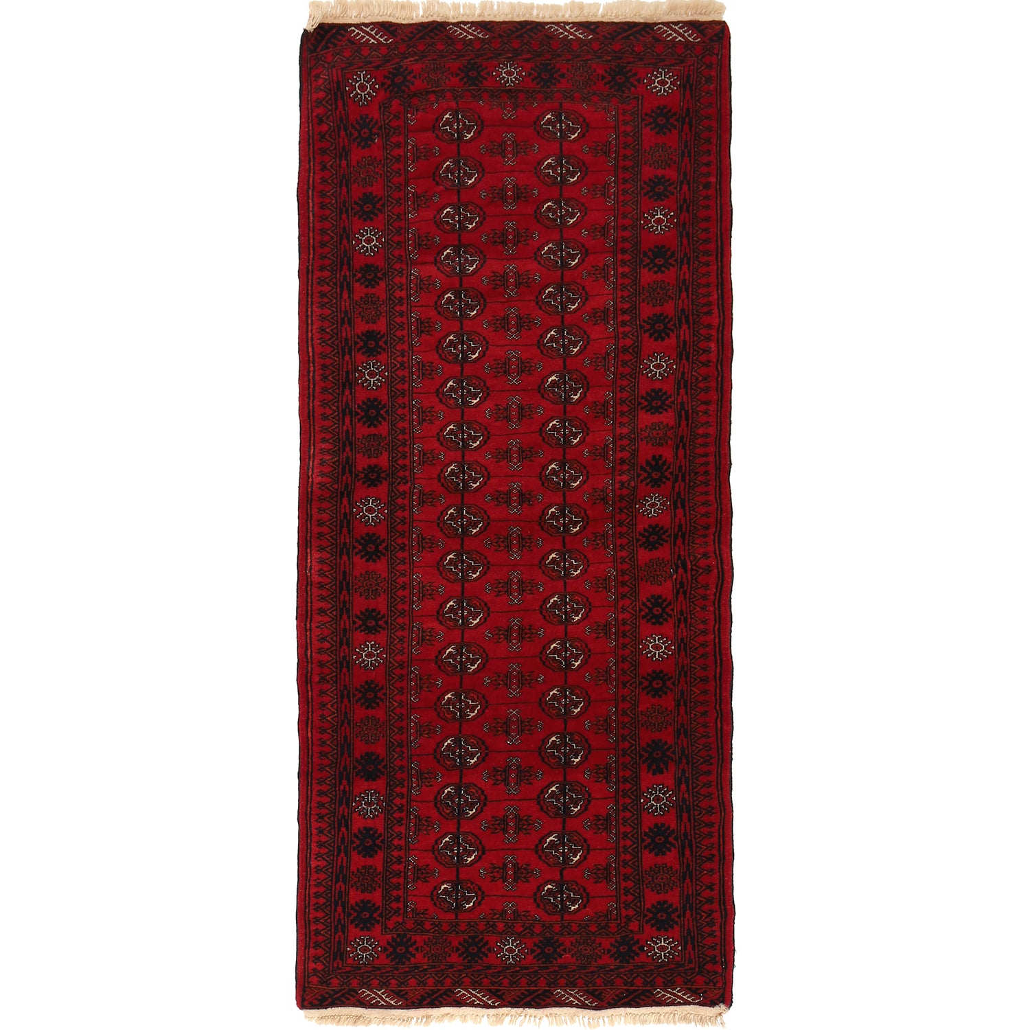 Oriental Bukhara Area Runner Rug 2' 7" x 6' 3" ft / 79 x 191 cm - No. G22933