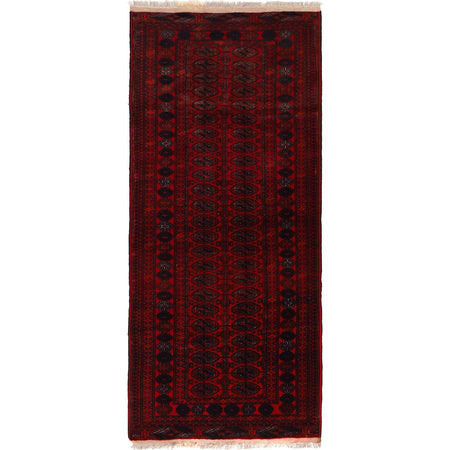 Dark Red Bokhara Runner Rug 2' 8" x 6' 1" ft / 80 x 185 cm - No. G22935