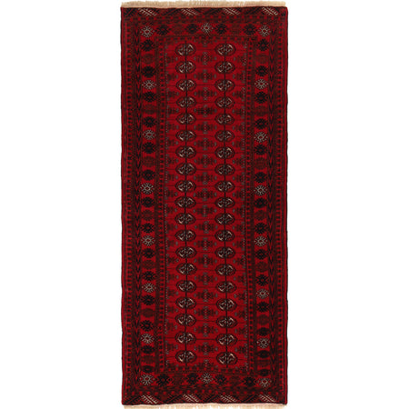 Hand Knotted Bokhara Runner Carpet 2' 6" x 6' 3" ft / 77 x 191 cm - No. G22936