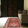 Red Kazak Rug 3' 5" x 4' 10" ft / 103 x 147 cm - No. G22983