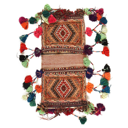 Handmade Saddle Bag Carpet 1' 1" x 2' 2" ft / 34 x 66 cm - No. G22987