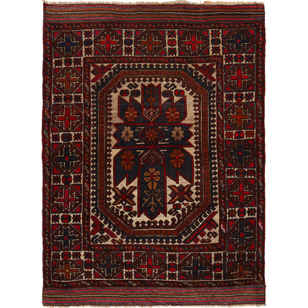 Handmade Barjista Kilim Rug 4' 7" x 6' 2" ft / 140 x 188 cm - No. G22994