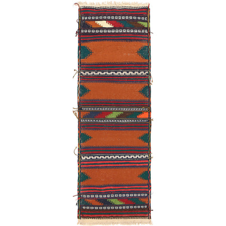 Handmade Table Sheet Kilim Runner 2' 0" x 6' 1" ft / 62 x 186 cm - No. G23641