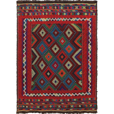 Handmade Suzani Kilim 4' 7" x 6' 4" ft / 139 x 194 cm - No. G23648